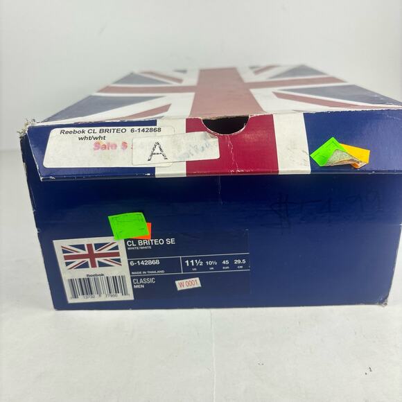 VTG Deadstock Reebok Classic Briteo white leather streetwear sneakers mens 11.5